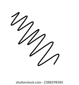 Garganta de la línea de la pluma dibujada a mano. Línea de la pluma de textura. Elemento de diseño de líneas de la pluma de dibujo manual