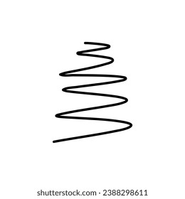 Garganta de la línea de la pluma dibujada a mano. Línea de la pluma de textura. Elemento de diseño de líneas de la pluma de dibujo manual