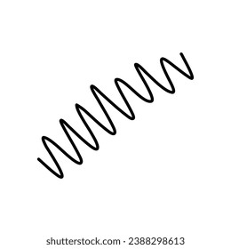 Garganta de la línea de la pluma dibujada a mano. Línea de la pluma de textura. Elemento de diseño de líneas de la pluma de dibujo manual