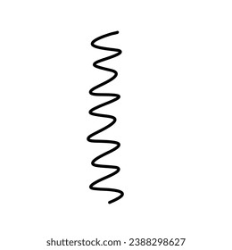 Garganta de la línea de la pluma dibujada a mano. Línea de la pluma de textura. Elemento de diseño de líneas de la pluma de dibujo manual
