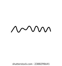 Garganta de la línea de la pluma dibujada a mano. Línea de la pluma de textura. Elemento de diseño de líneas de la pluma de dibujo manual
