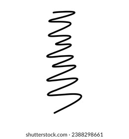 Garganta de la línea de la pluma dibujada a mano. Línea de la pluma de textura. Elemento de diseño de líneas de la pluma de dibujo manual