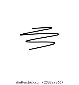 Garganta de la línea de la pluma dibujada a mano. Línea de la pluma de textura. Elemento de diseño de líneas de la pluma de dibujo manual