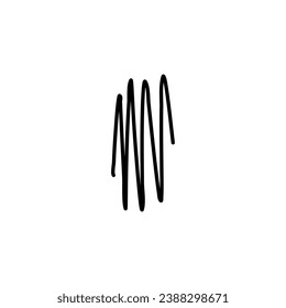 Garganta de la línea de la pluma dibujada a mano. Línea de la pluma de textura. Elemento de diseño de líneas de la pluma de dibujo manual