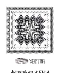 Hand drawn  pencil  abstract background. Pattern of traditional motifs and ancient oriental ornaments.