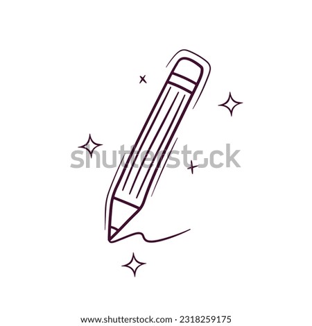 Hand Drawn Pencil. Doodle Vector Sketch Illustration