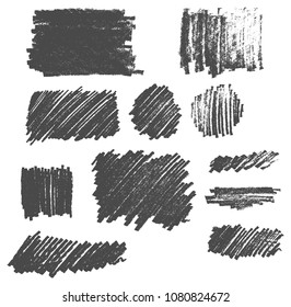 Hand drawn pencil drawing texture scribble vector set