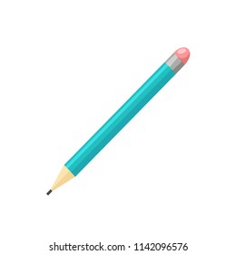 Hand drawn pencil isolated on white background. Vector illustration.