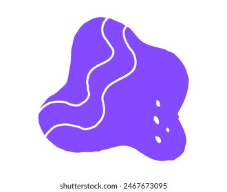 Hand drawn pencil organic shapes with doodle strokes and outlines, squiggles and scribbles. fluid, flowing, irregular elements in trendy colors