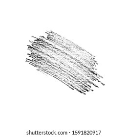 Hand drawn pencil scribble crosshatch isolated on white background in sketch doodle style with texture in black color.