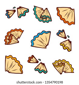 Hand Drawn pencil shavings icon. Doodle illustration of vector icon for web design isolated on white background