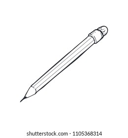 Hand Drawn Pencil Sketch Isolated On Stock Vector (Royalty Free ...