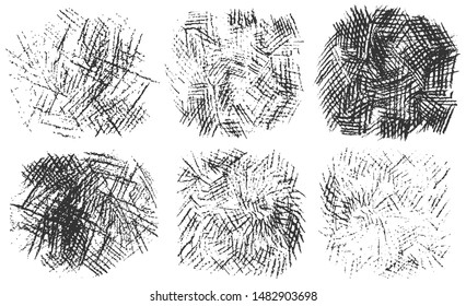 Hand drawn pencil stroke effect. Doodles set. Scribble brush collection, ink sketches. Drawing background for your design. Scrawl elements. Vector.