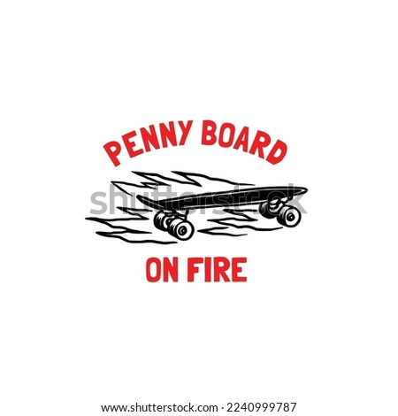 hand drawn penny board logo