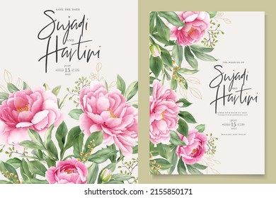 hand drawn peony background design