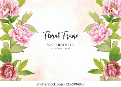 hand drawn peony background design