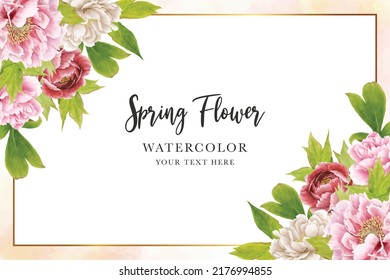 hand drawn peony background design