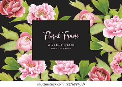 hand drawn peony background design