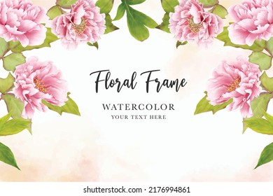 hand drawn peony background design
