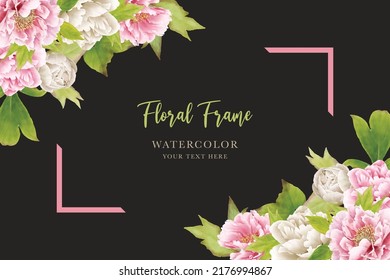 hand drawn peony background design