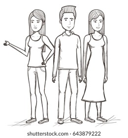 Hand drawn people design