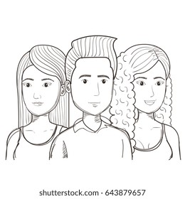 Hand drawn people design