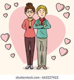 Hand drawn people design