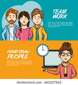 Hand drawn people design