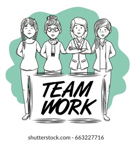 Hand drawn people design