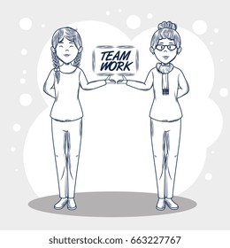 Hand drawn people design