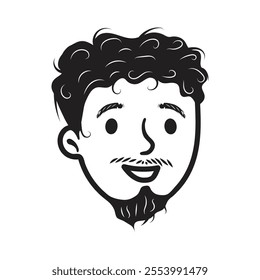 Hand Drawn People Face Doodle Illustration - 11