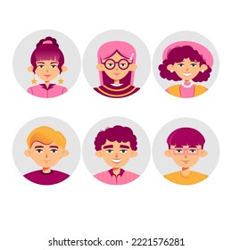 Hand drawn people icons pack