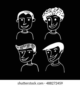 Hand drawn People men illustration design