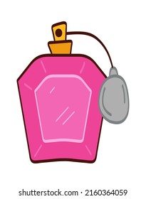 Hand drawn perfume bottle. Vector illustration