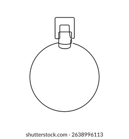 Hand drawn perfume bottle vector. One line continuous drawing. Linear silhouette, minimal icon, beauty fashion print, banner, card, wall art poster, brochure, doodle illustration, fragrance, spray.