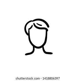 Hand drawn person. Simple vector icon