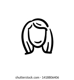 Hand drawn person. Simple vector icon