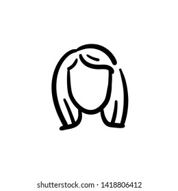 Hand drawn person. Simple vector icon