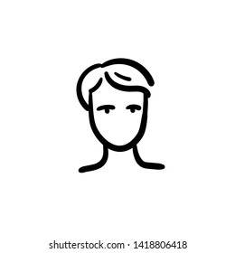 Hand drawn person. Simple vector icon