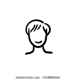 Hand drawn person. Simple vector icon