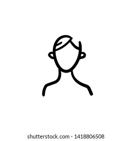 Hand drawn person. Simple vector icon