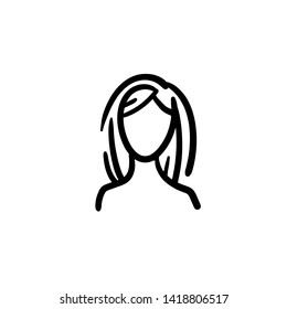 Hand drawn person. Simple vector icon