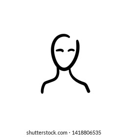 Hand drawn person. Simple vector icon