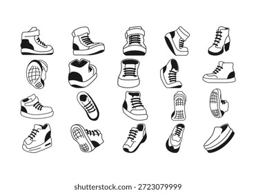 Hand Drawn Perspective Shoes Element