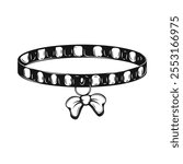 Hand Drawn Pet Collar Illustration - 09