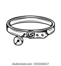 Hand Drawn Pet Collar Illustration - 04