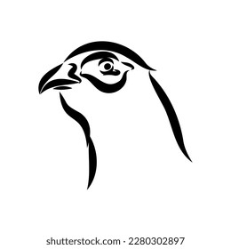 Hand drawn of an pheasant, sketch. Vector illustration isolated on a white background.