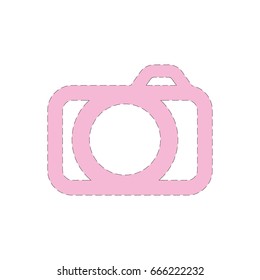 hand drawn photo camera on vintage background