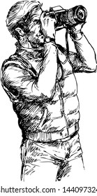 hand drawn photographer
