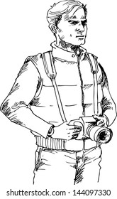 hand drawn photographer